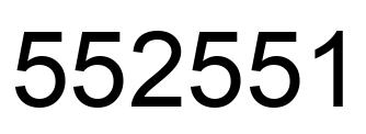 Number 552551 black image