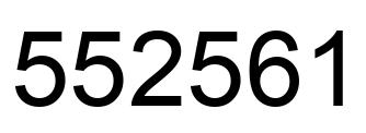 Número 552561 imagen negro