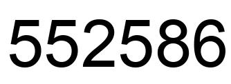 Número 552586 imagen negro