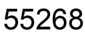 Número 55268 imagen negro