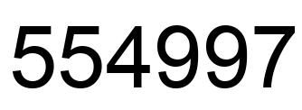 Number 554997 black image