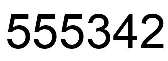 Number 555342 black image