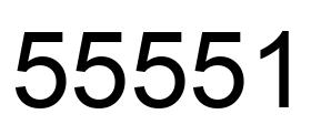 Number 55551 black image
