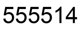 Número 555514 imagen negro