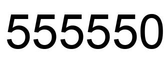 Number 555550 black image