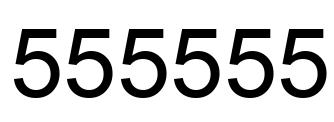 Number 555555 black image
