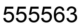 Número 555563 imagen negro