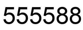 Número 555588 imagen negro