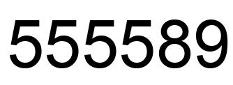 Number 555589 black image