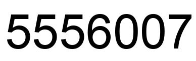Number 5556007 black image