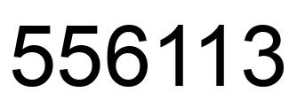 Number 556113 black image
