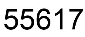 Number 55617 black image