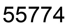 Número 55774 imagen negro