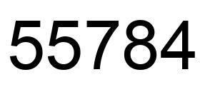 Número 55784 imagen negro
