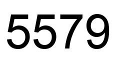 Number 5579 black image