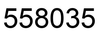Number 558035 black image