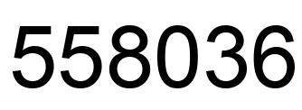 Number 558036 black image