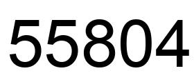Number 55804 black image