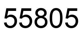 Number 55805 black image