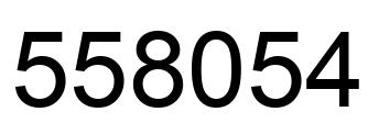 Number 558054 black image