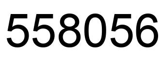 Number 558056 black image