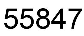 Número 55847 imagen negro