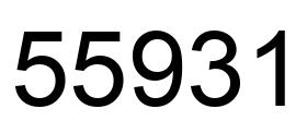 Número 55931 imagen negro