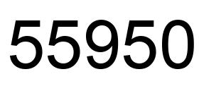 Número 55950 imagen negro