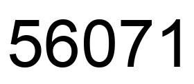 Número 56071 imagen negro
