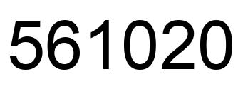 Número 561020 imagen negro