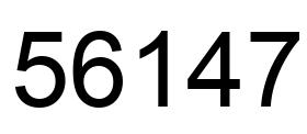 Number 56147 black image