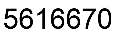 Número 5616670 imagen negro