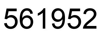 Number 561952 black image