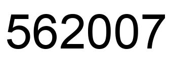 Número 562007 imagen negro