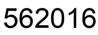 Número 562016 imagen negro