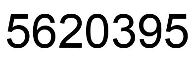 Number 5620395 black image