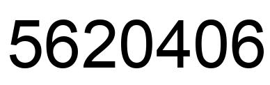 Number 5620406 black image