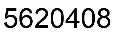 Number 5620408 black image