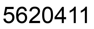 Number 5620411 black image