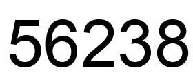 Número 56238 imagen negro