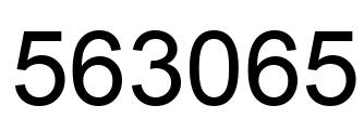 Número 563065 imagen negro