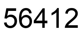 Número 56412 imagen negro