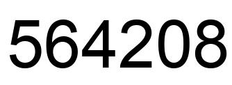 Número 564208 imagen negro