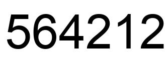 Número 564212 imagen negro