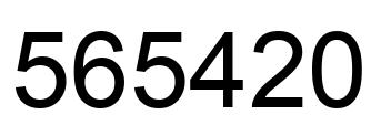 Number 565420 black image