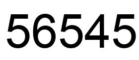 Number 56545 black image