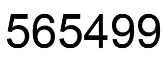 Number 565499 black image