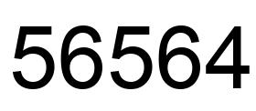 Number 56564 black image