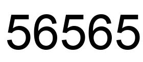 Number 56565 black image
