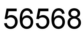 Number 56568 black image